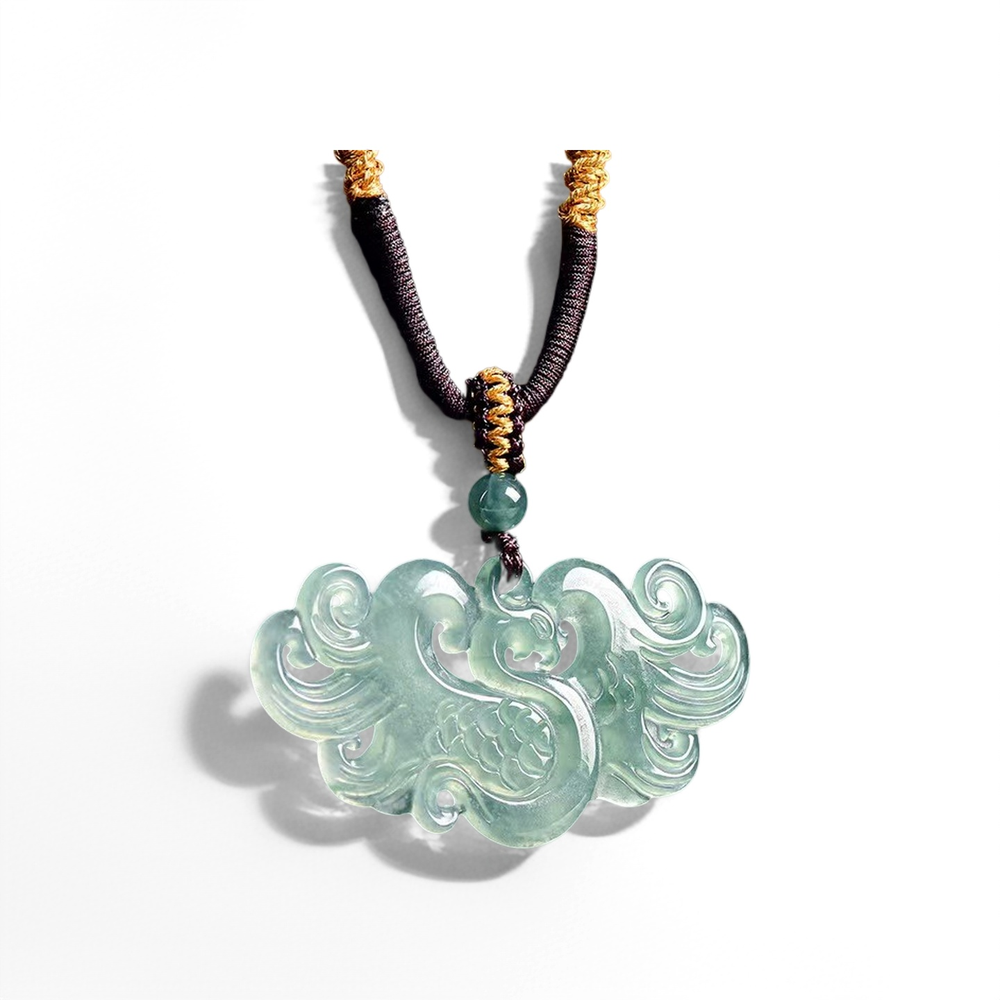 Natural Blue Jadeite Phoenix Pendant – A Jade Ice Variety “Elegance Rising” Necklace